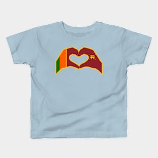 We Heart Sri Lanka Patriot Flag Series Kids T-Shirt